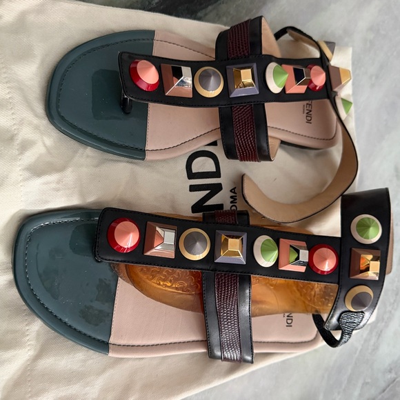 Fendi Shoes - Fendi studded gladiator sandal